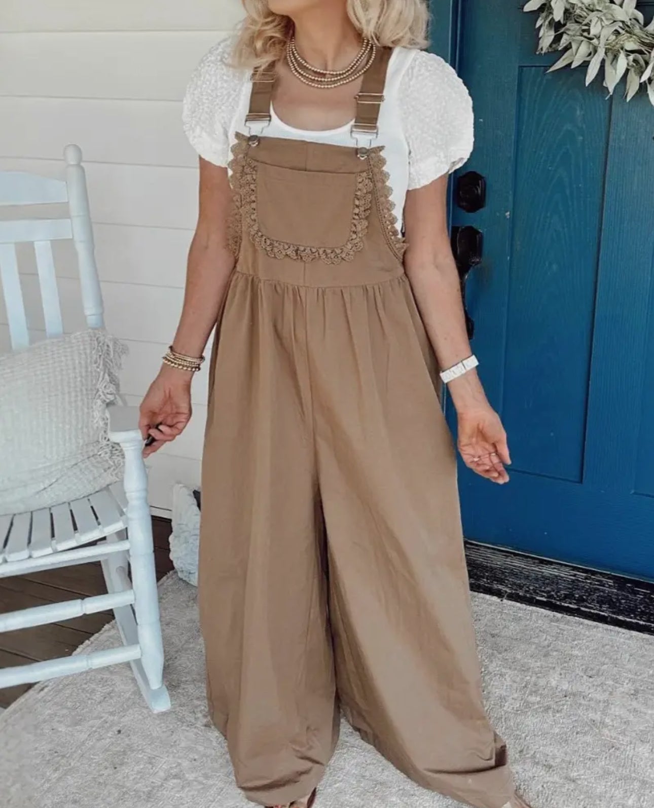 *PREORDER* Lace Trim Jumpsuit