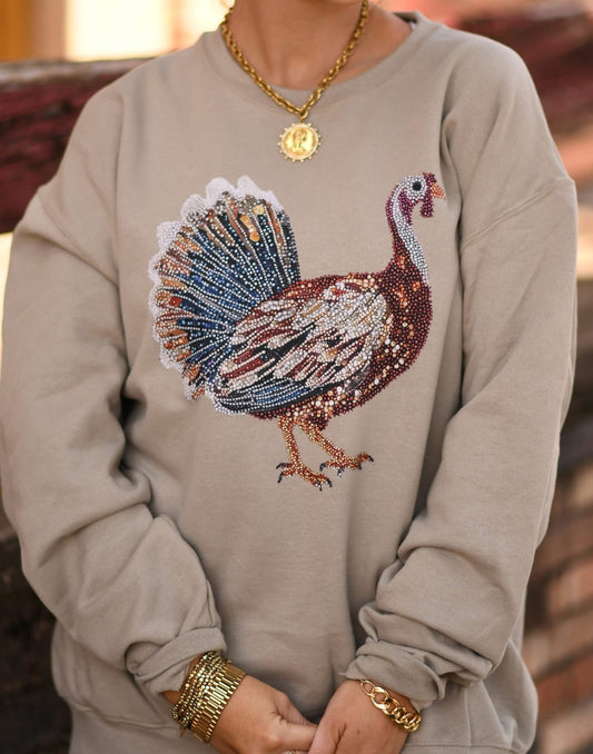 Faux Rhinestone Turkey Tee