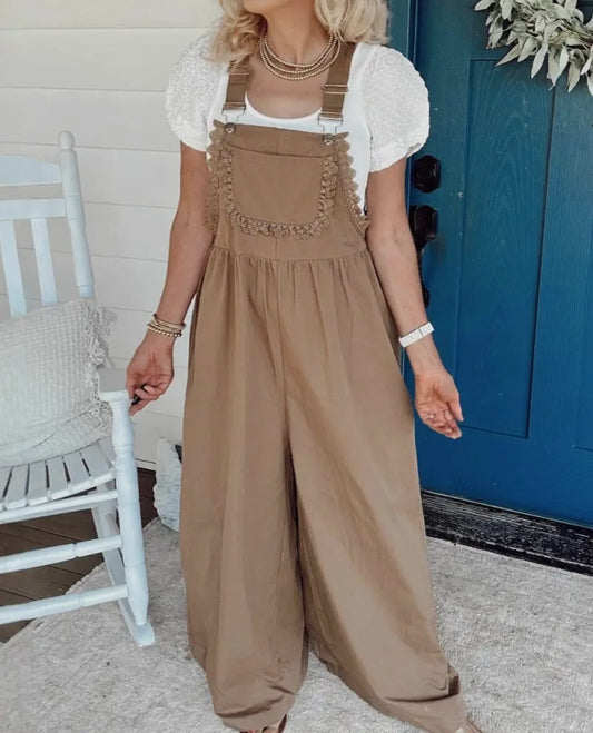 *PREORDER* Lace Trim Jumpsuit